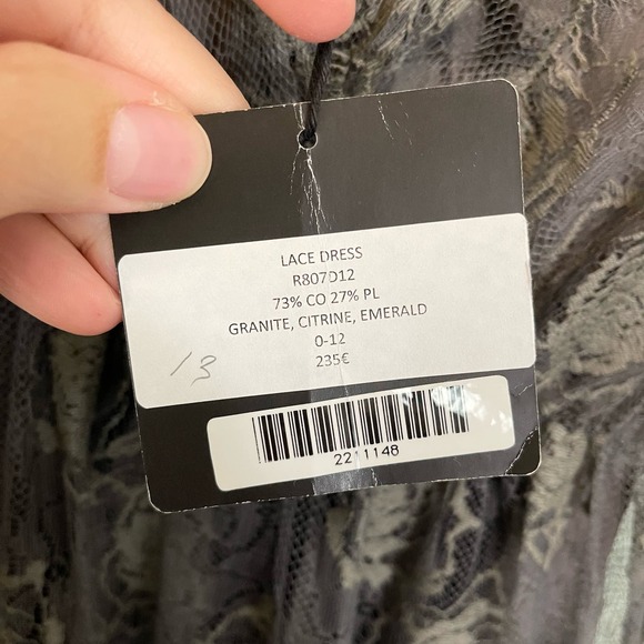 ROBERT RODRIGUEZ Lace Dress Womens M Lined Silk Mini Granite Emerald Green USA - Picture 9 of 11